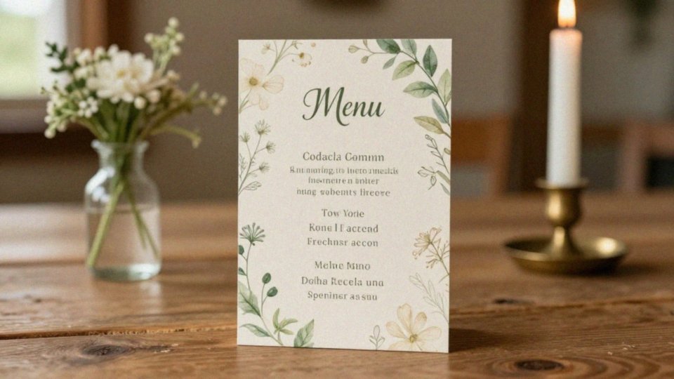 Jak wybrać wzór menu dopasowany do stylu wesela?