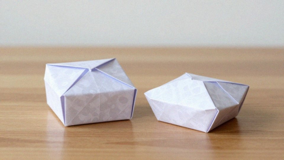 Czy metoda origami nadaje się do pudełka z pokrywką?