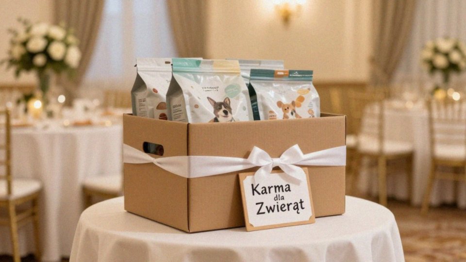 Jak zorganizować zbiórkę karmy na weselu?