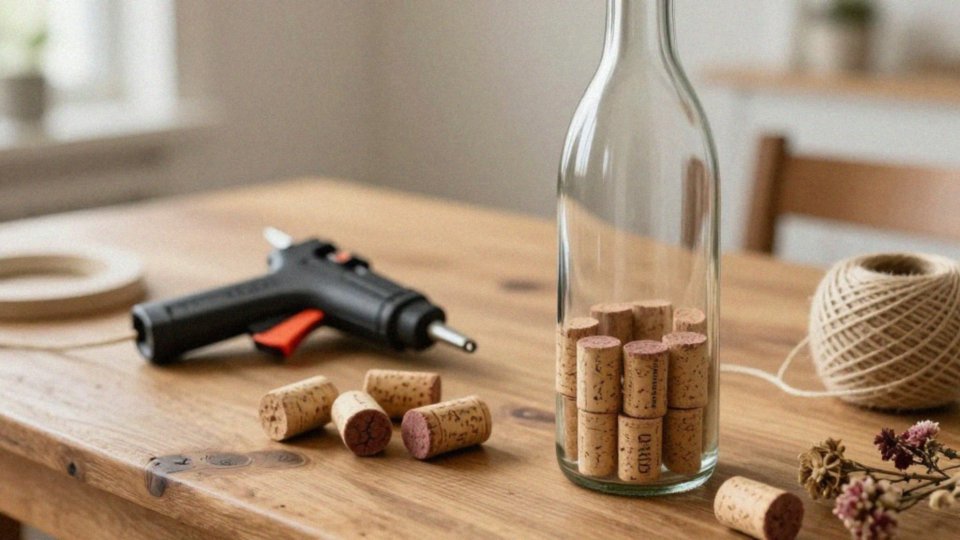 Jak wykorzystać korki do ozdabiania butelki wina?