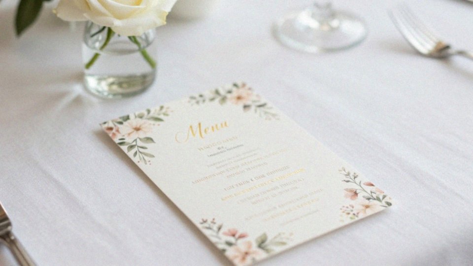 Co obejmuje personalizacja menu weselnego?