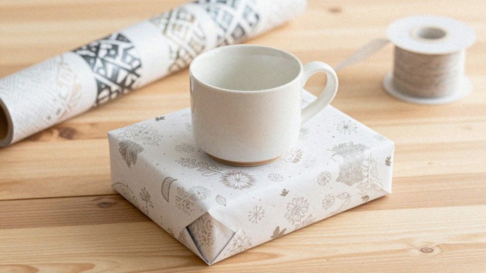 Jak krok po kroku zapakować kubek w papier ozdobny?