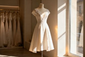 Krótkie suknie ślubne — elegancja i komfort na Twoim weselu