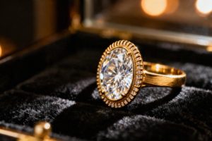 Pierścionek zaręczynowy owalny — elegancja i nowoczesny design